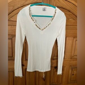Kenzie Long Sleeve Top with Shell Details